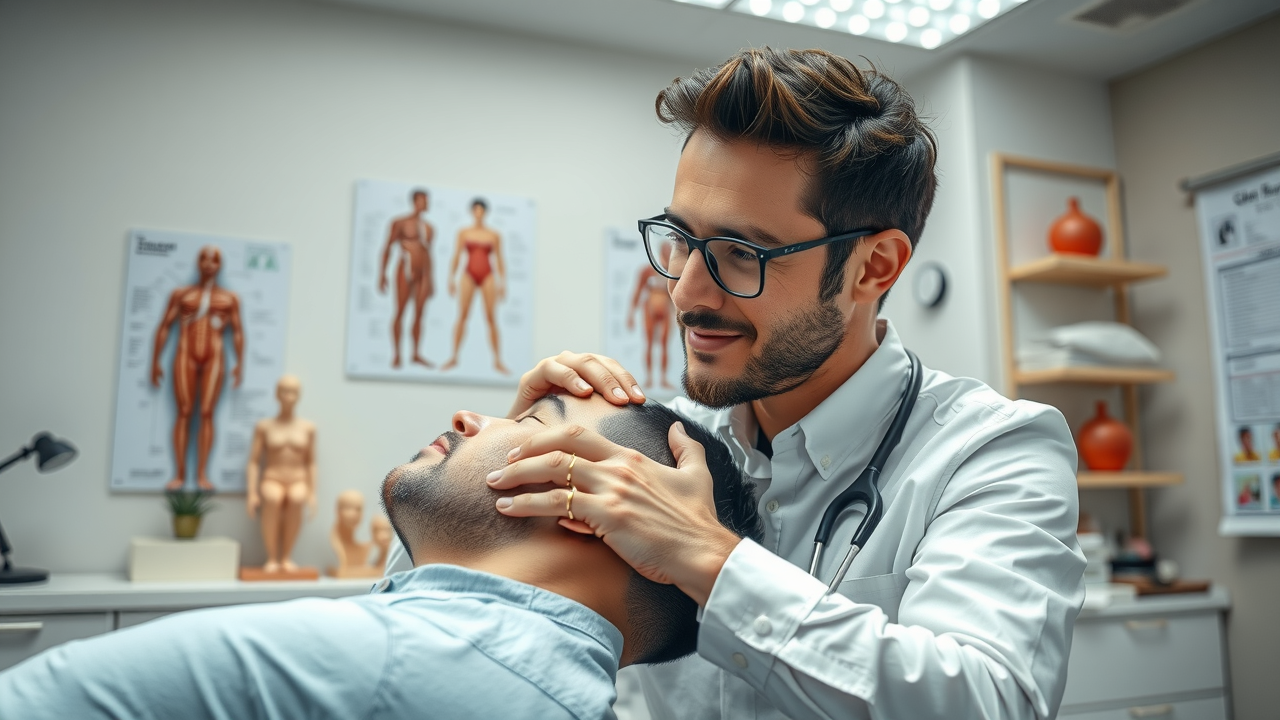 Chiropractor in Gig Harbor performing spinal adjustment for pain relief in a modern clinic