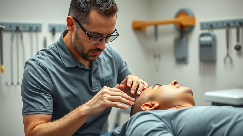 Chiropractor in Gig Harbor performing spinal adjustment on relaxed patient in professional clinic setting.
