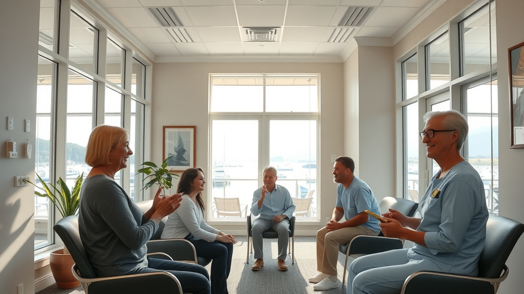 Inviting modern chiropractic clinic interior in Gig Harbor, welcoming environment, chiropractic care