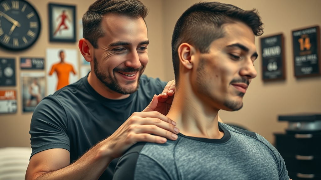Athlete receiving spinal adjustment from chiropractor in Gig Harbor for sports medicine