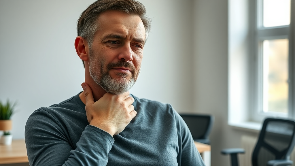Man in Gig Harbor considering chiropractic care for neck pain