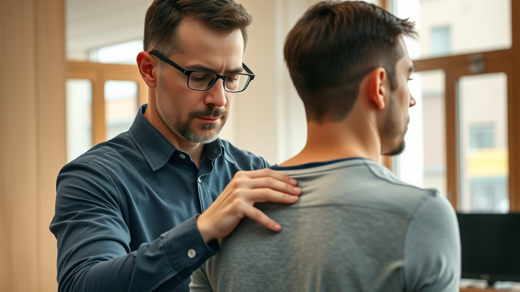 Chiropractor in Gig Harbor providing back pain relief with chiropractic treatment in a modern clinic.