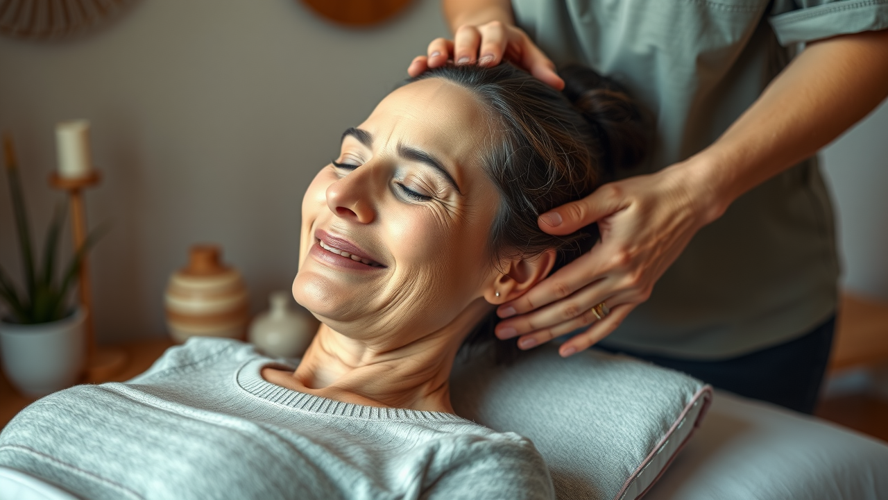 Chiropractor provides gentle back adjustment for pain relief at Gig Harbor chiropractic office, patient looks peaceful and relieved