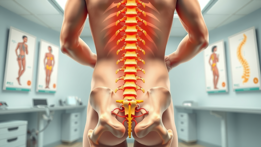 detailed anatomical illustration of lower back and sciatic nerve, educational image for back pain chiropractor gig harbor