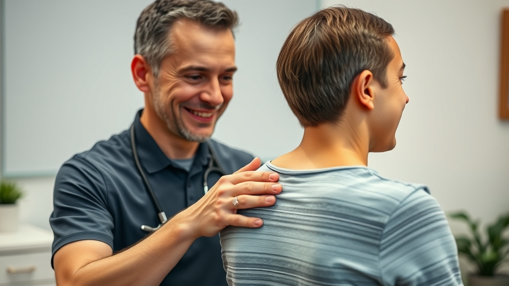 chiropractor giving spinal adjustment for sciatica relief, back pain chiropractor gig harbor, modern treatment room