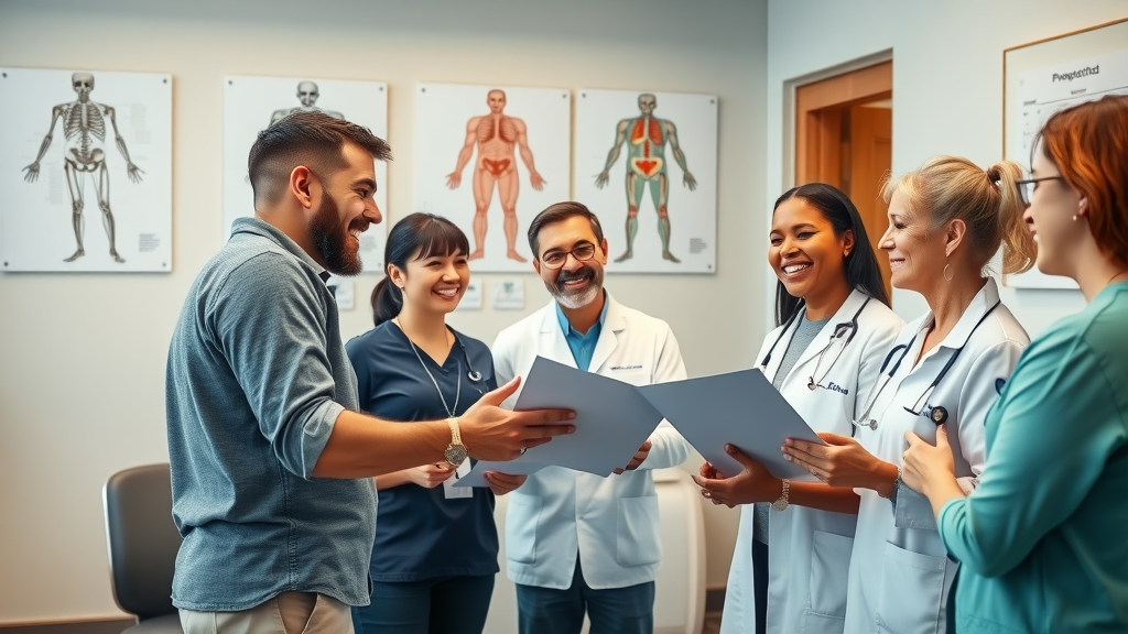 Energetic wellness team in Gig Harbor collaborating on a back pain chiropractor gig harbor treatment plan with sports medicine and physical therapy integration