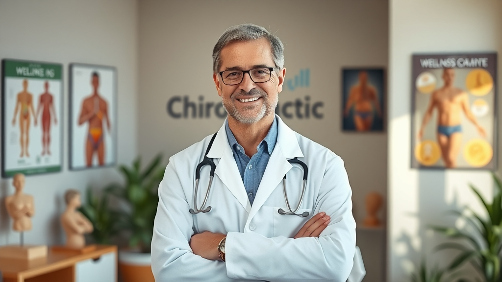 Back pain chiropractor in Gig Harbor welcoming patient at a modern chiropractic clinic