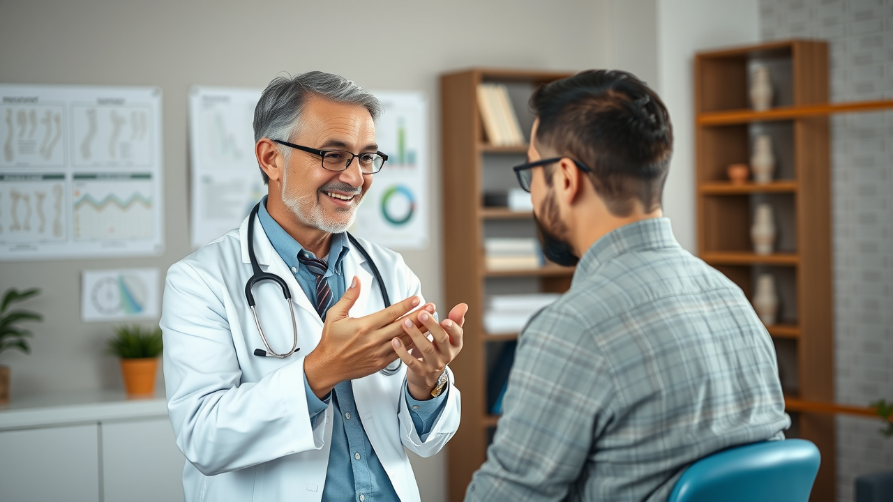 back pain chiropractor gig harbor consulting with patient in modern chiropractic office