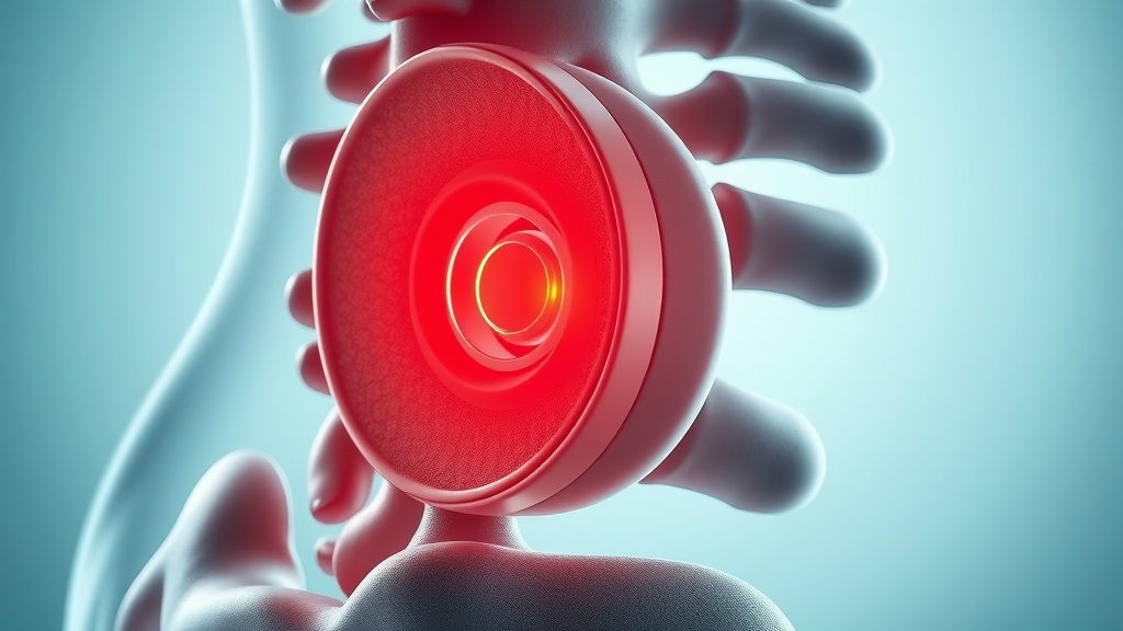 anatomical illustration of herniated disc for back pain chiropractor gig harbor