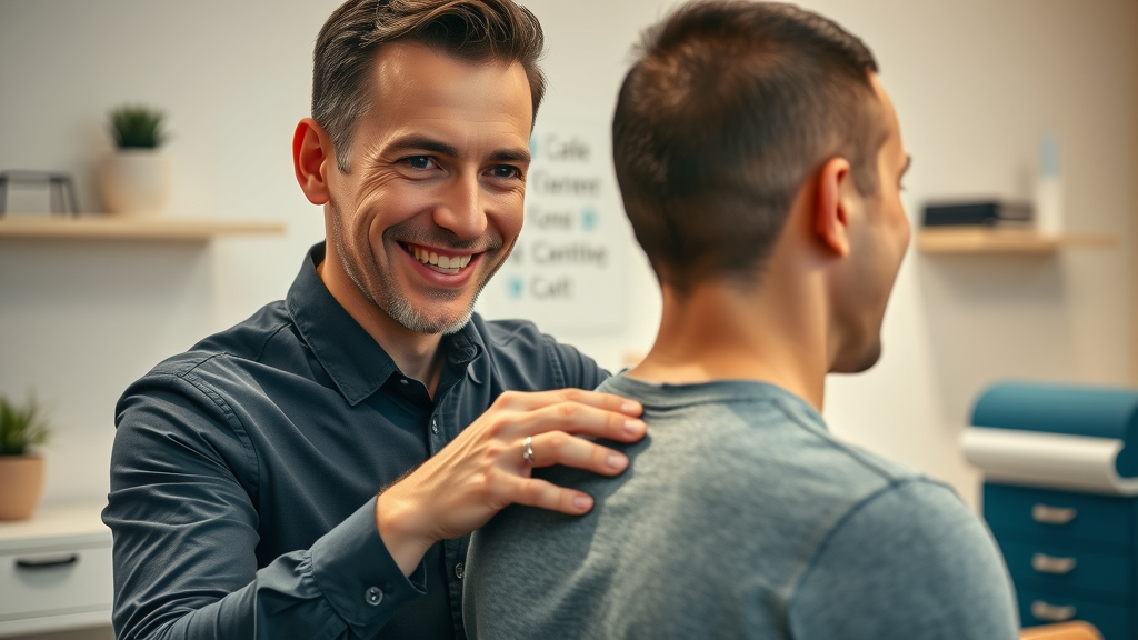 skilled chiropractor performs gentle spinal adjustment for herniated disc in harbor chiropractic