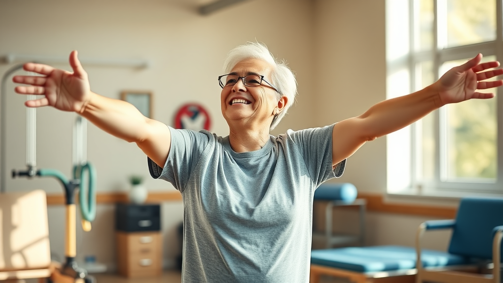 Patient at Gig Harbor chiropractic wellness center demonstrating enhanced range of motion after treatment