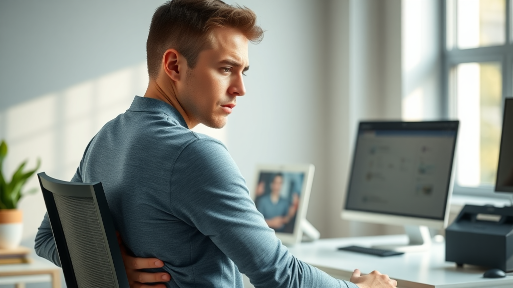 back pain chiropractor gig harbor addressing lower back pain at ergonomic workstation