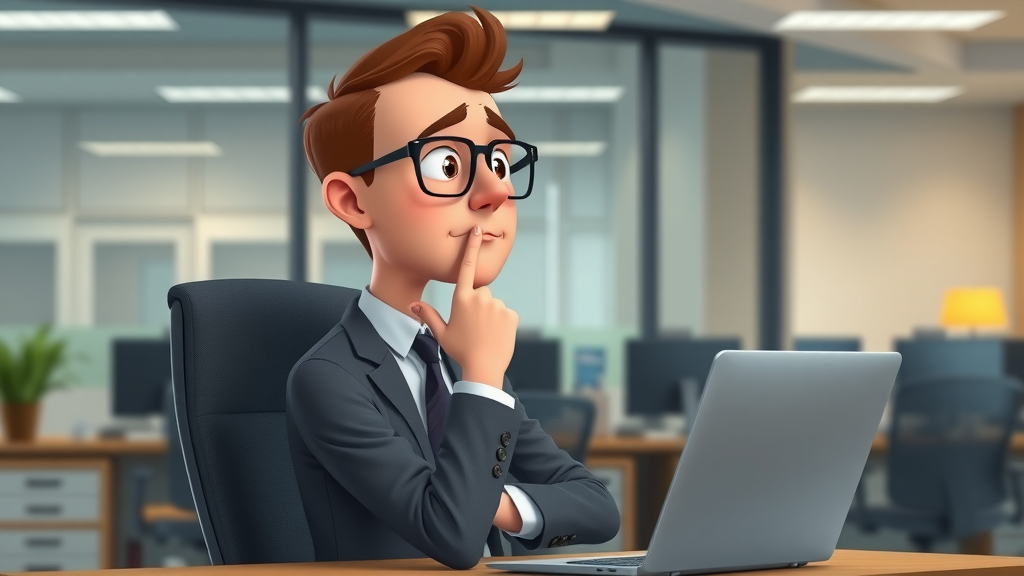 office worker with poor forward head posture contributing to neck pain in Gig Harbor office