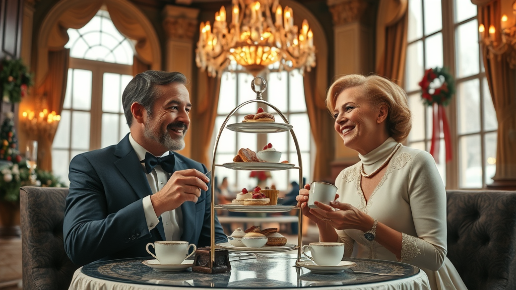 Festive afternoon tea at Fairmont Empress during Christmas in Victoria Canada