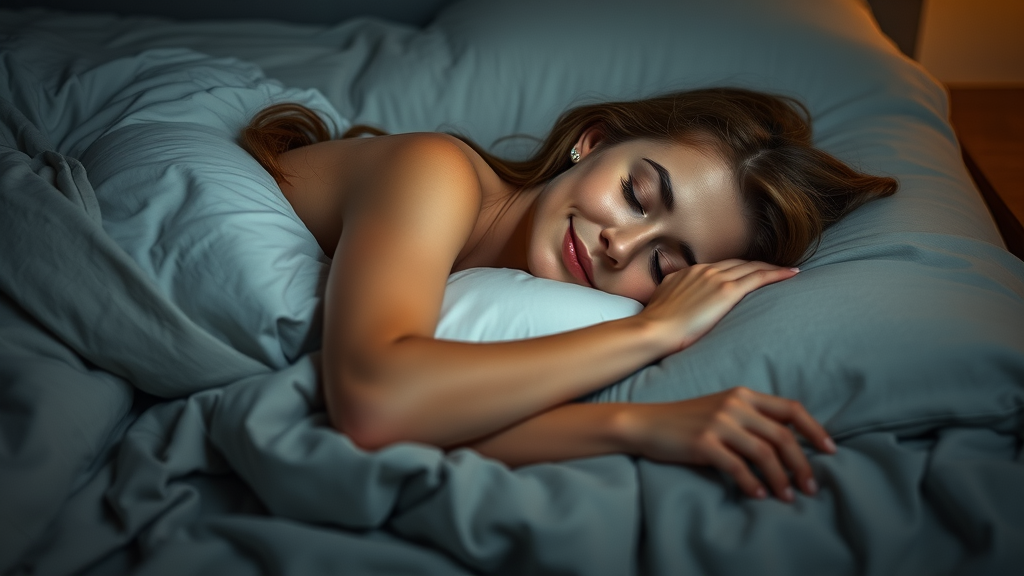 woman asleep in side-sleeping position, optimal for neck pain prevention, chiropractic wellness Gig Harbor