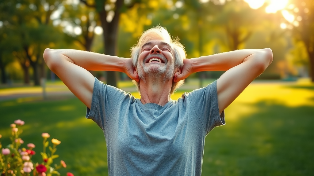 Recovered patient stretching neck pain-free in Gig Harbor - chiropractic wellness center success story