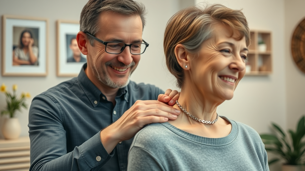 Chiropractor in Gig Harbor performing gentle neck adjustment for personalized neck pain relief
