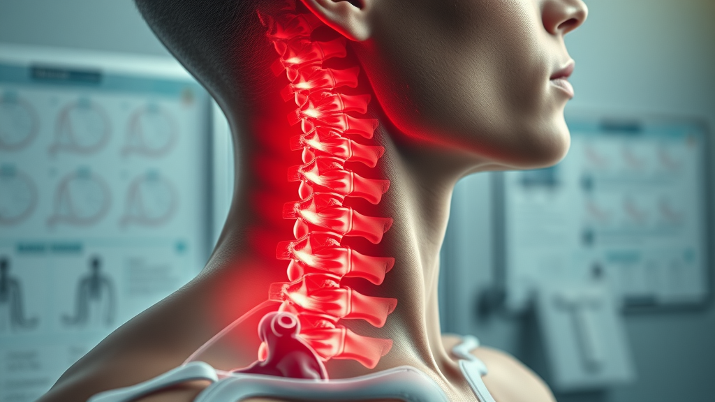 anatomical illustration human neck and spine pain relief chiropractic gig harbor