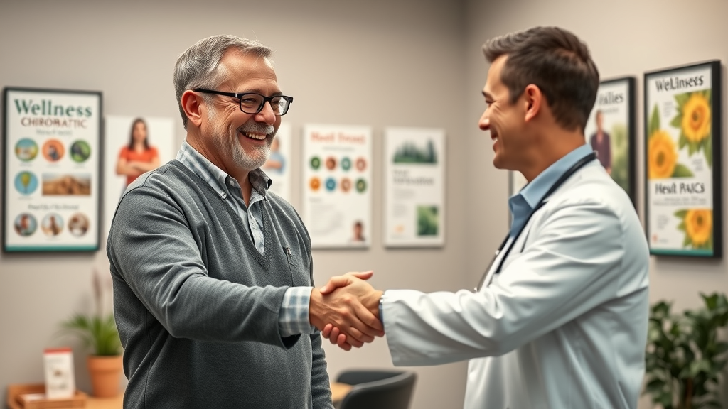 Gig Harbor chiropractor welcoming new patient for neck pain consultation