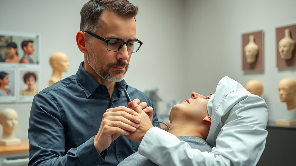 Chiropractor performing neck assessment in Gig Harbor clinic