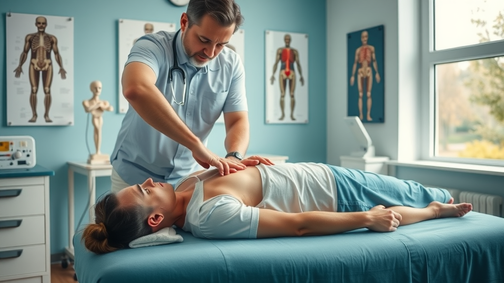 active chiropractic treatment session, back pain chiropractor gig harbor, chiropractor performing spinal adjustment