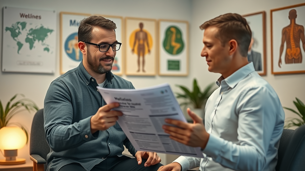 fox chiropractic wellness center staff consulting with patient on personalized chiropractic treatment plan