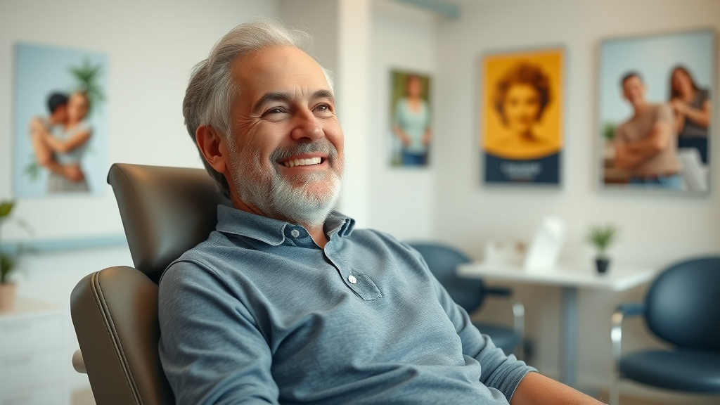 Hopeful adult patient after chiropractic treatment at back pain chiropractor Gig Harbor clinic