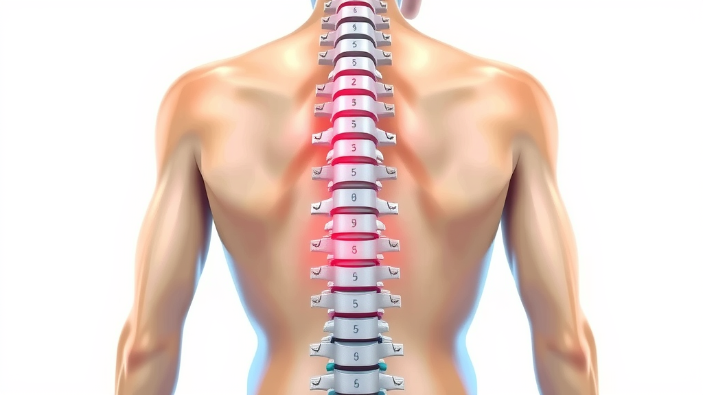 human spine anatomical illustration highlighting upper and lower back pain in Gig Harbor