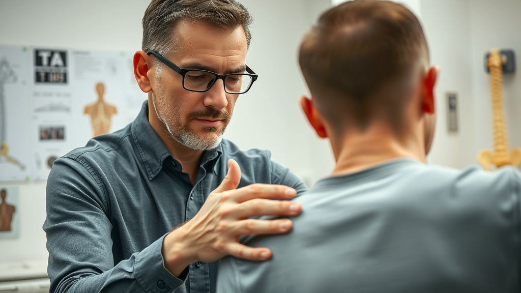 chiropractor diagnosing back pain in Gig Harbor wellness center