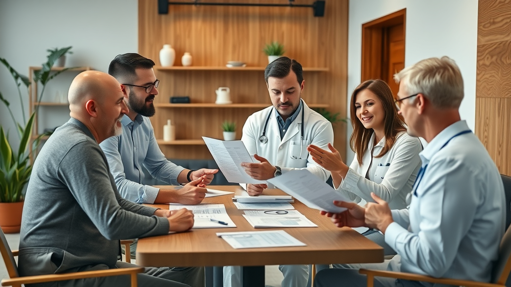 chiropractic team creating personalized back pain care plan in Gig Harbor wellness center