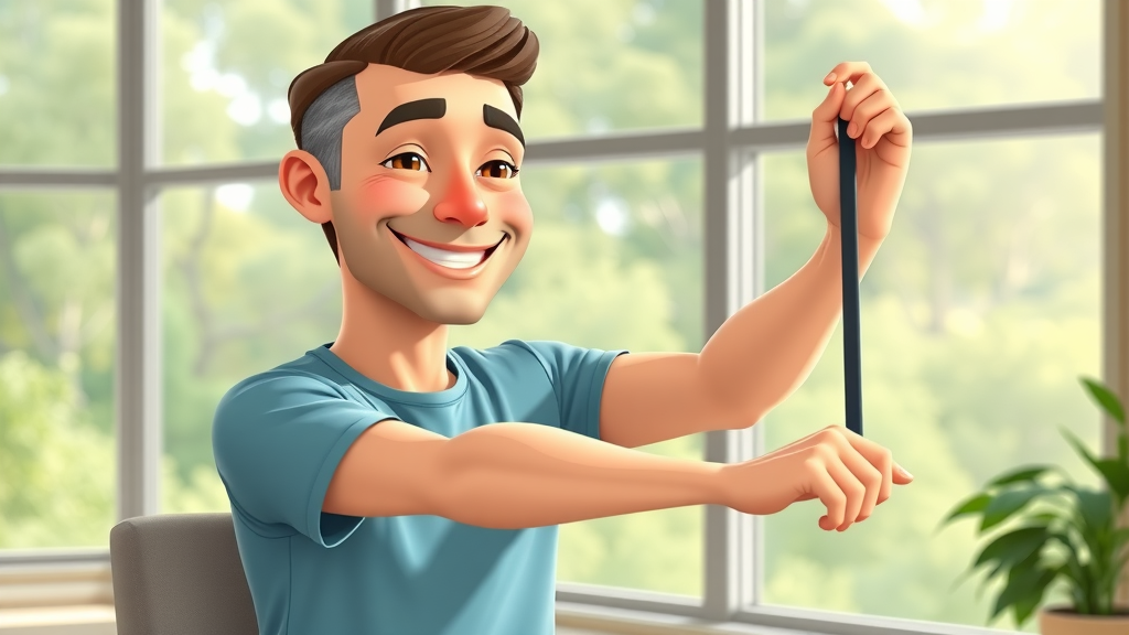 Patient at a Gig Harbor chiropractic wellness center performing therapeutic stretches for long-term back pain relief and health