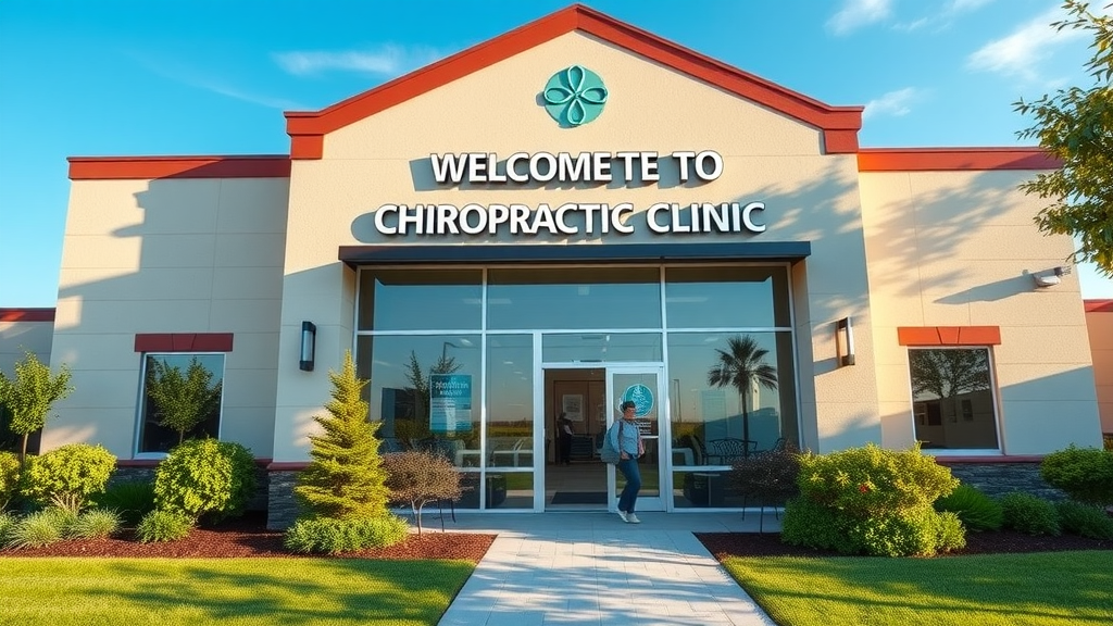 welcoming chiropractic clinic exterior in Gig Harbor, showcasing modern design and vibrant landscaping, back pain chiropractor gig harbor