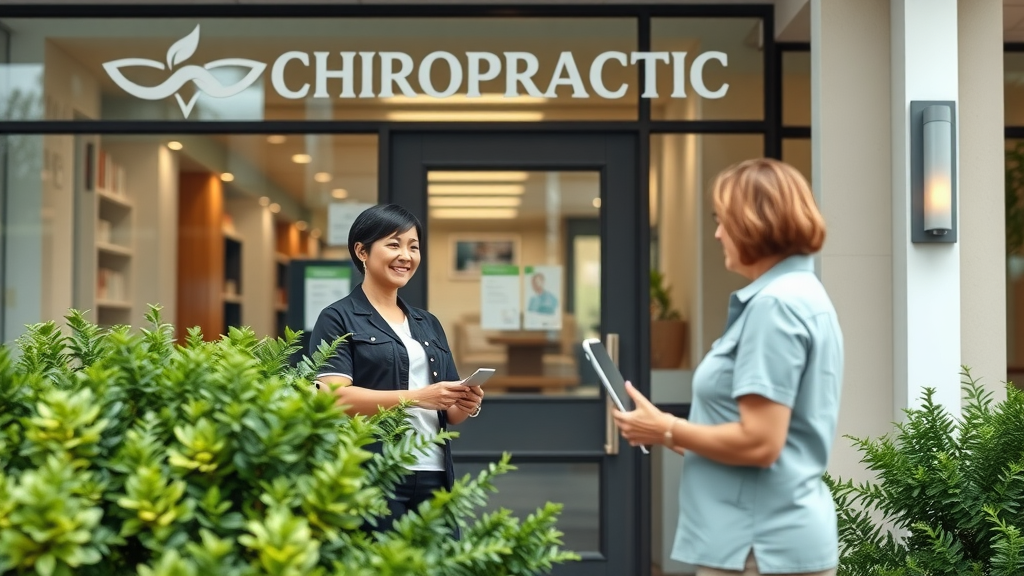 back pain chiropractor gig harbor clinic welcoming atmosphere with receptionist