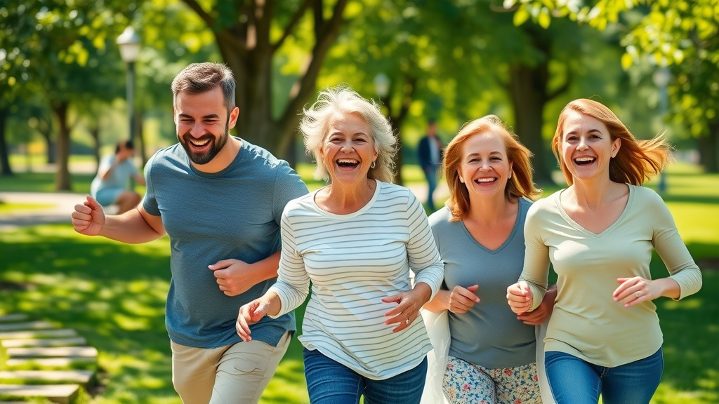 active family outdoors in gig harbor after holistic chiropractic care, smiling and healthy