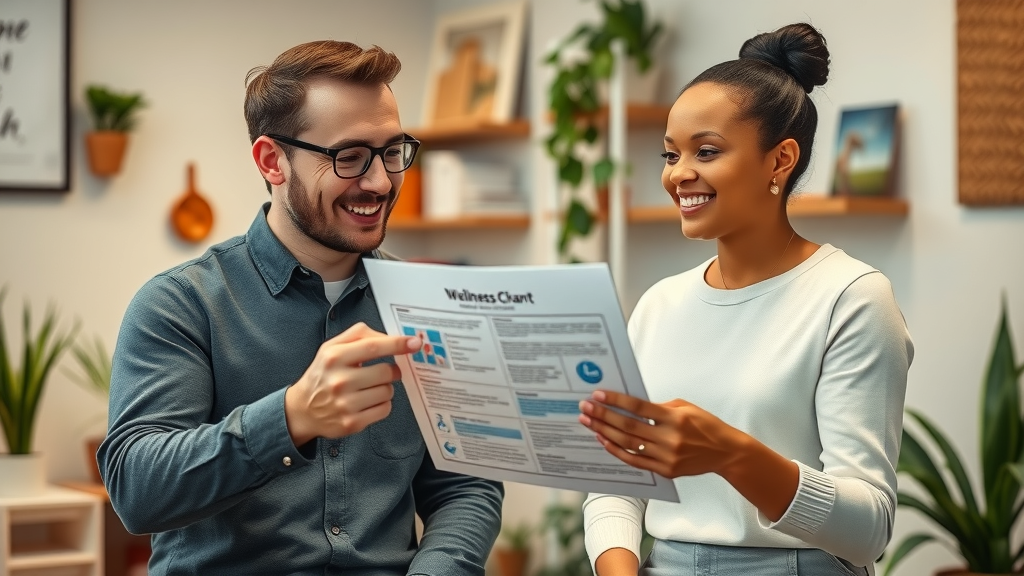 friendly chiropractor consulting with patient on wellness chart in gig harbor wa, patient-centered holistic care