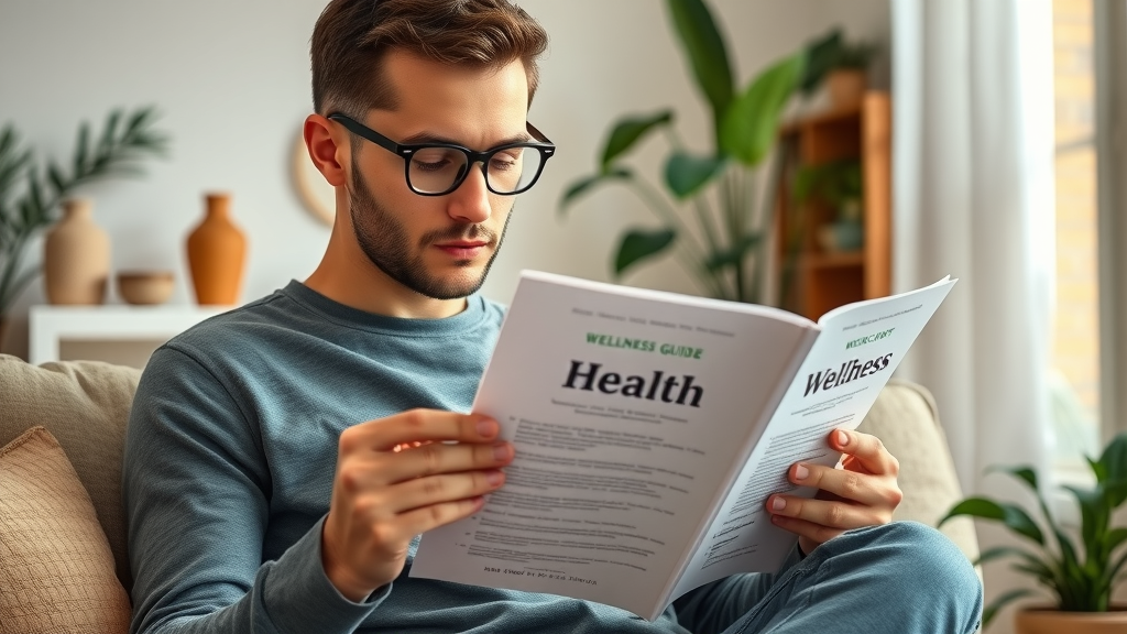 Person reading free wellness guide from holistic chiropractor gig harbor at home