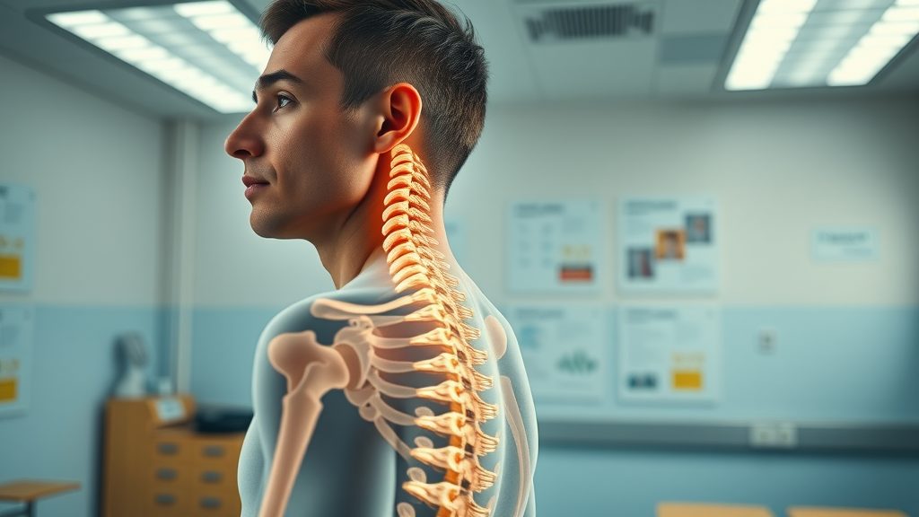 educational diagram of healthy human spine and posture, used by holistic chiropractor gig harbor