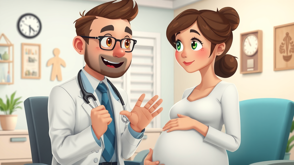 Reassuring holistic chiropractor consulting pregnant woman at gig harbor wellness center with family-friendly details